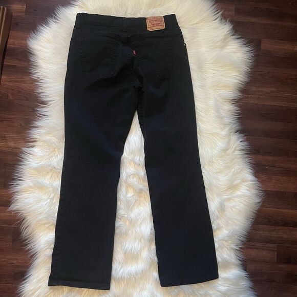 Levi's 550 Relaxed Boot Cut Jeans Sz 12 Medium Women's Misses Black Denim - Picture 6 of 10